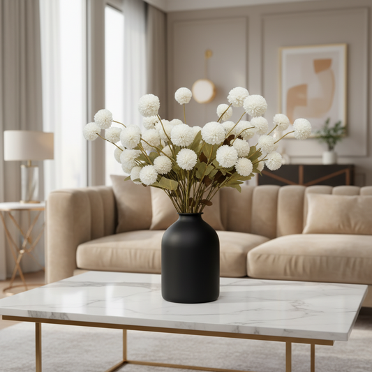 KIKI Zijden Bloemen - White (10 stengels / 50 bloemhoofdjes)