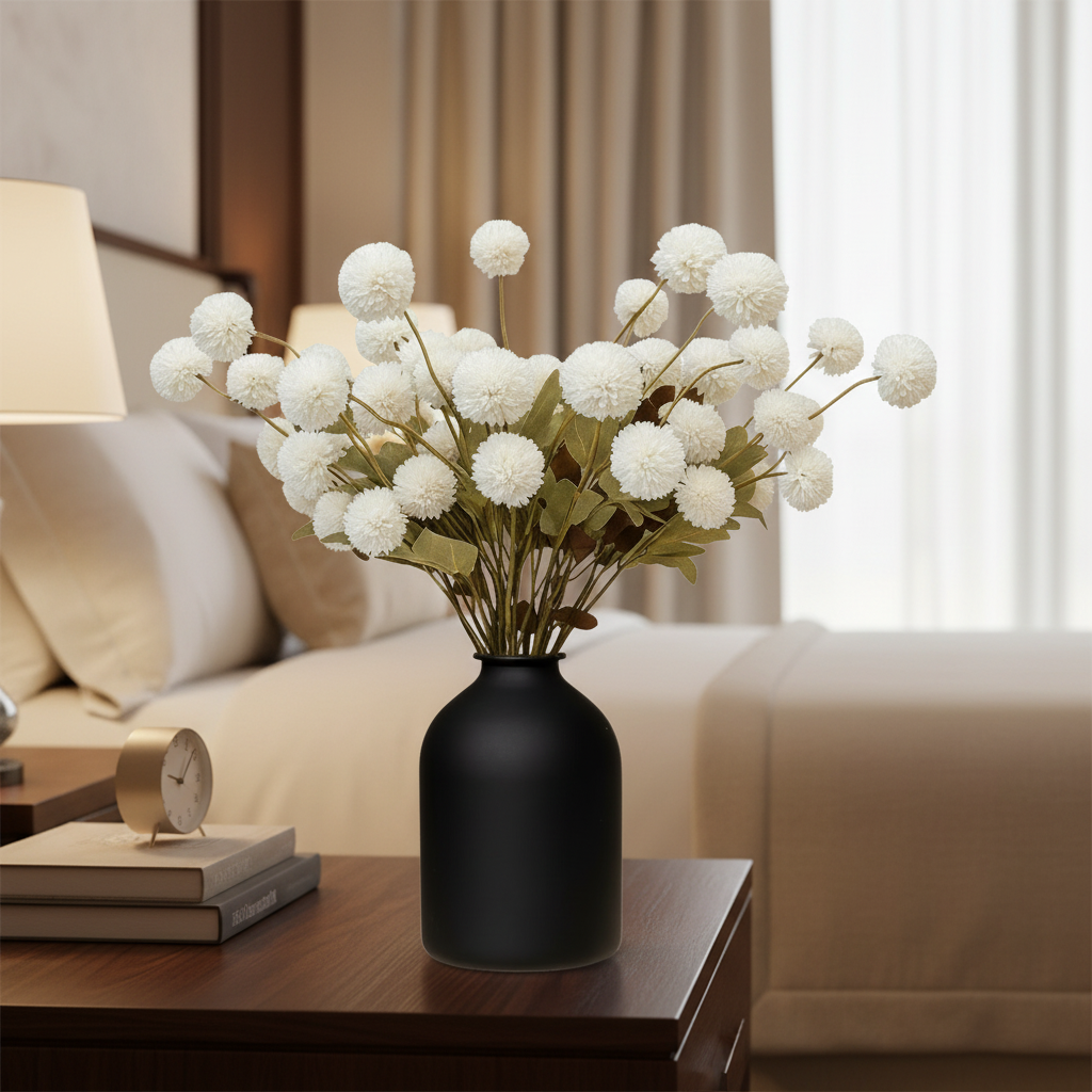 KIKI Zijden Bloemen - White (10 stengels / 50 bloemhoofdjes)