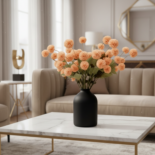 KIKI Zijden Bloemen - Peach (10 stengels / 50 bloemhoofdjes)