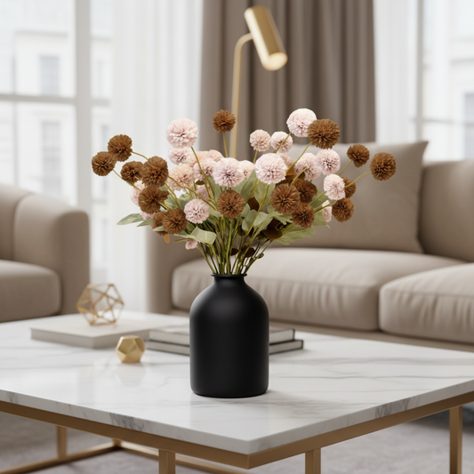 KIKI Zijden Bloemen - Choco Mix (10 stengels / 50 bloemhoofdjes)