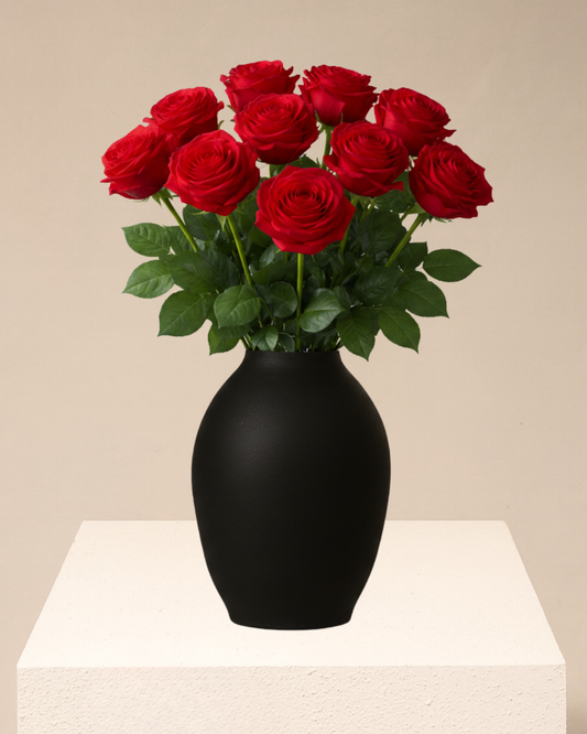 LARA Zijden Rozen - Red (10 rozen)