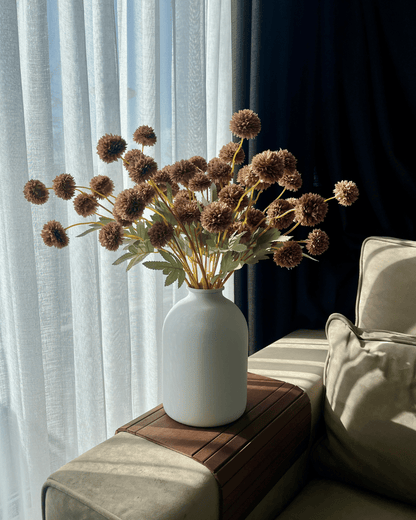 Zijden Bloemen Kiku - Bruin