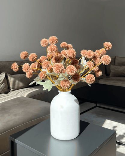 Zijden Bloemen Kiku - Bruin