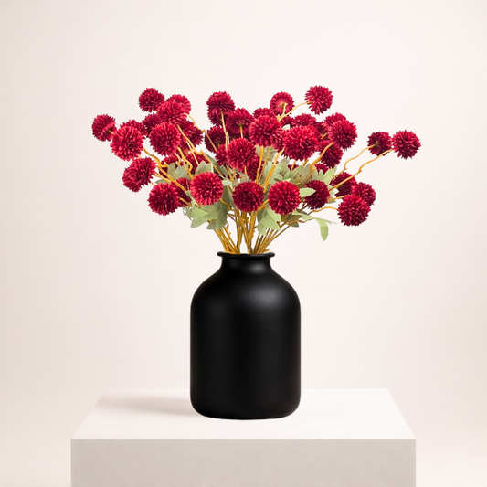 Zijden Bloemen Kiku - Burgundy