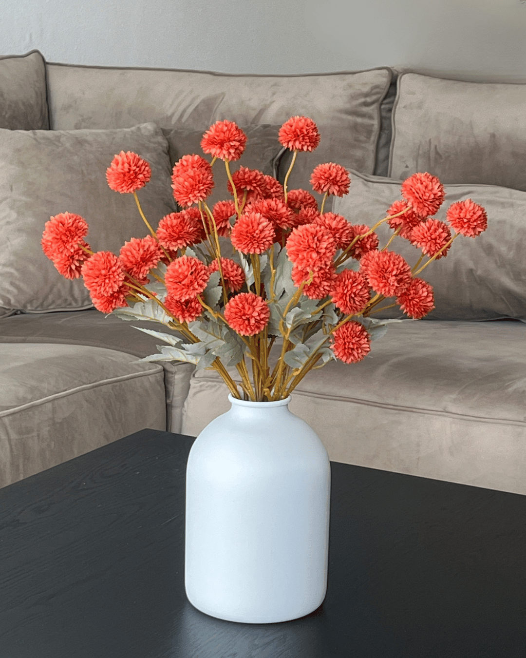 Zijden Bloemen Kiku - Roest