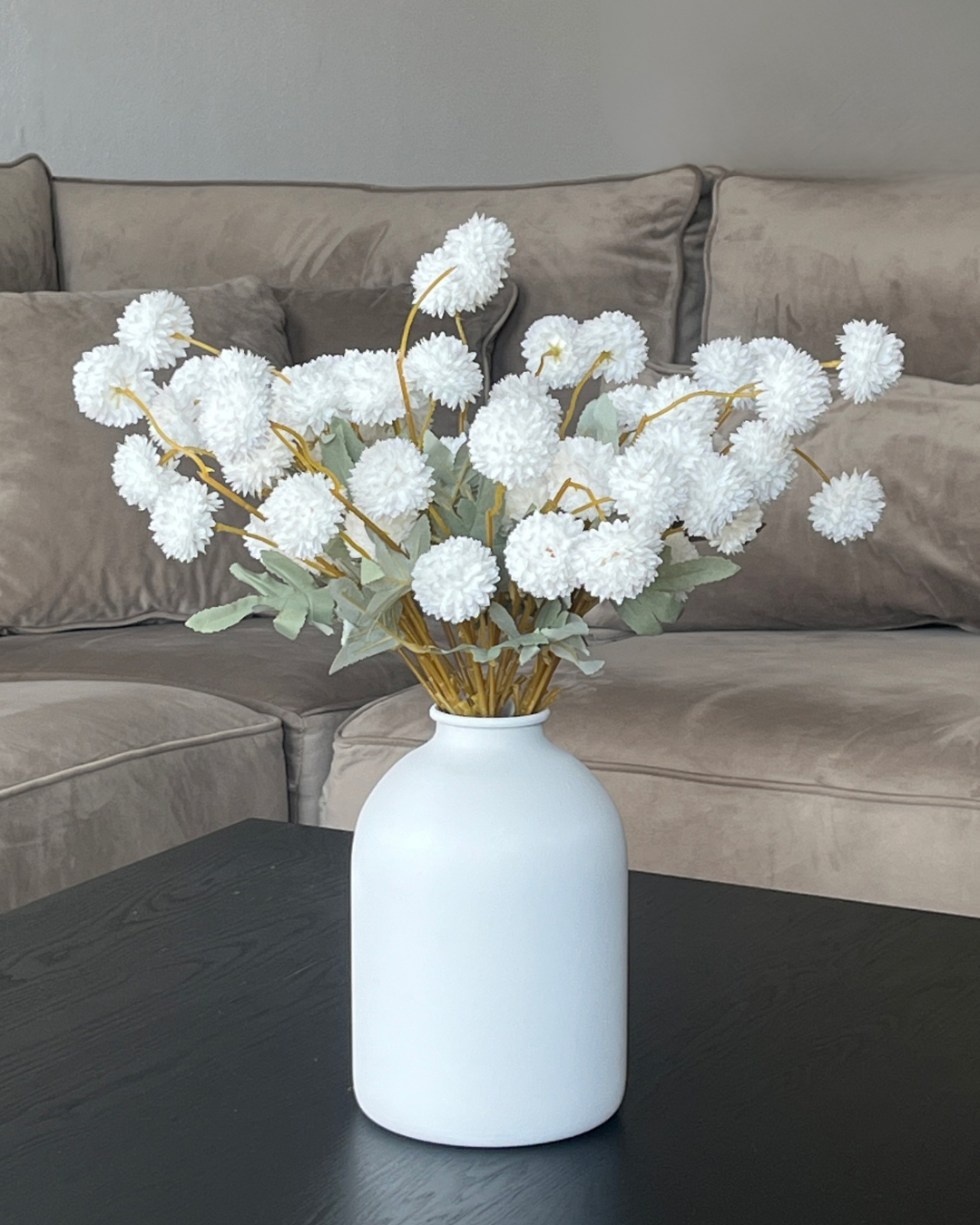 Zijden Bloemen Kiku - Wit