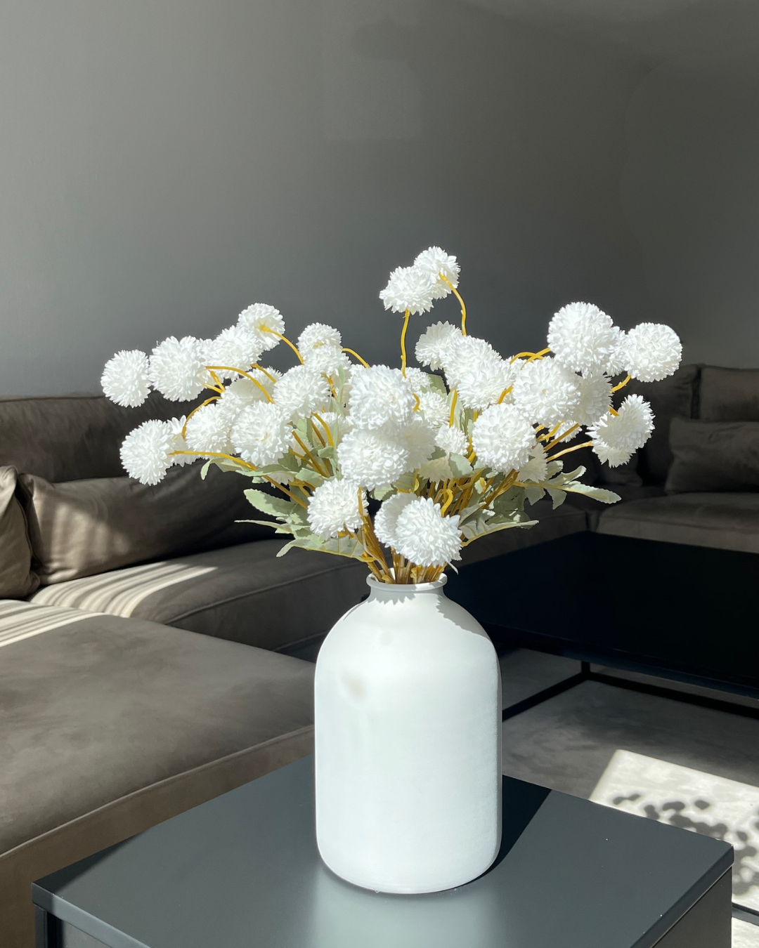 Zijden Bloemen Kiku - Wit