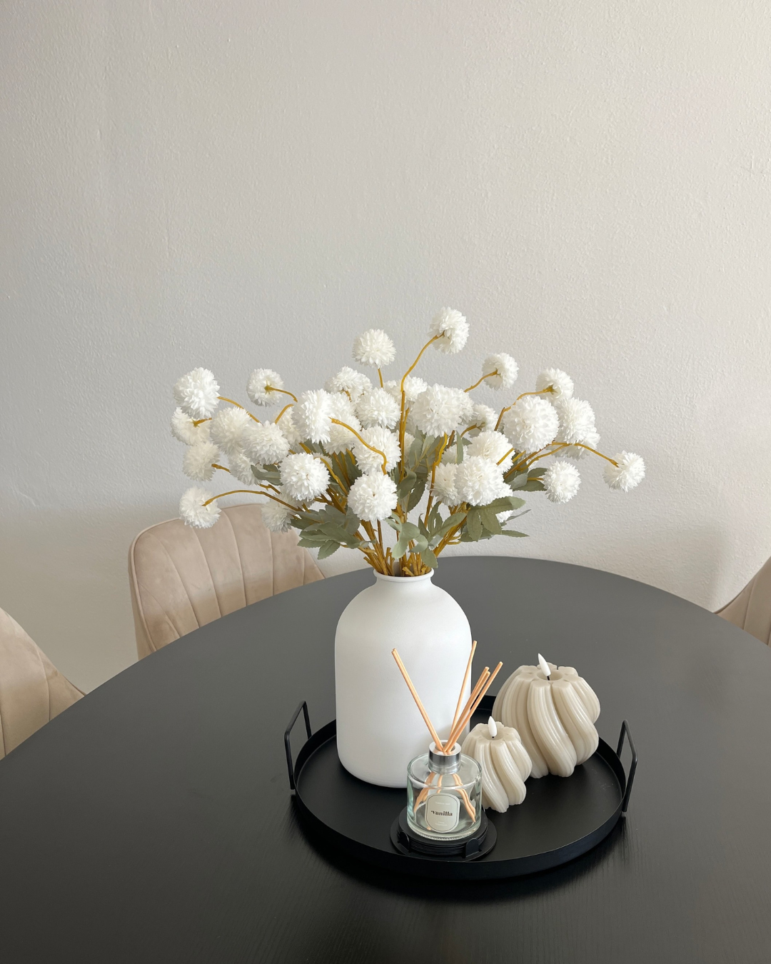 Zijden Bloemen Kiku - Wit