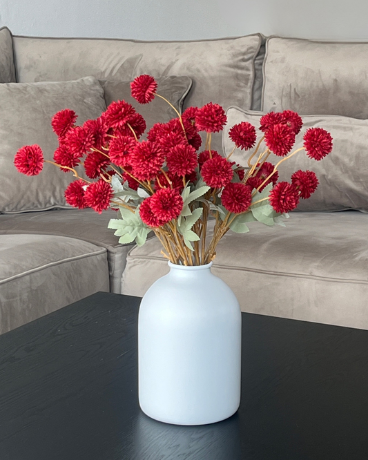 Zijden Bloemen Kiku - Burgundy