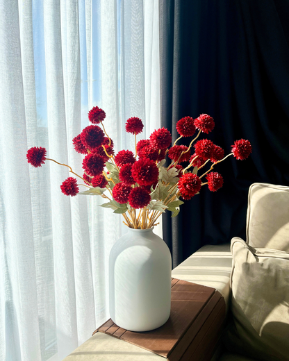 Zijden Bloemen Kiku - Burgundy