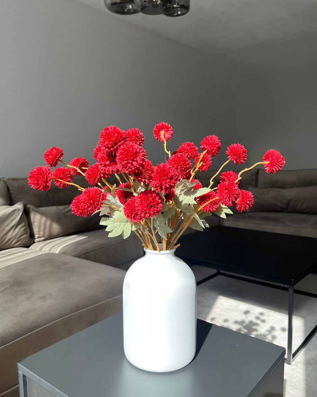 Zijden Bloemen Kiku - Burgundy