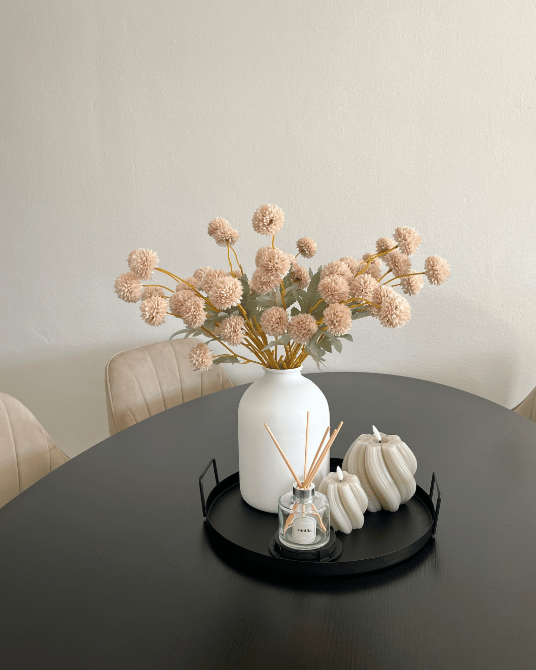 Zijden Bloemen Kiku - Creme